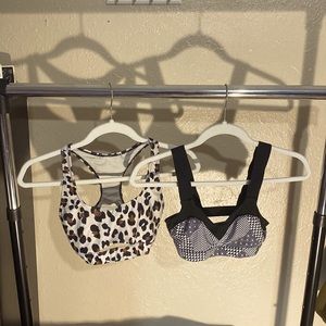 BROOKS - TWO SET - CHEETAH AND BLACK/WHITE PATTERN SPORTS BRA